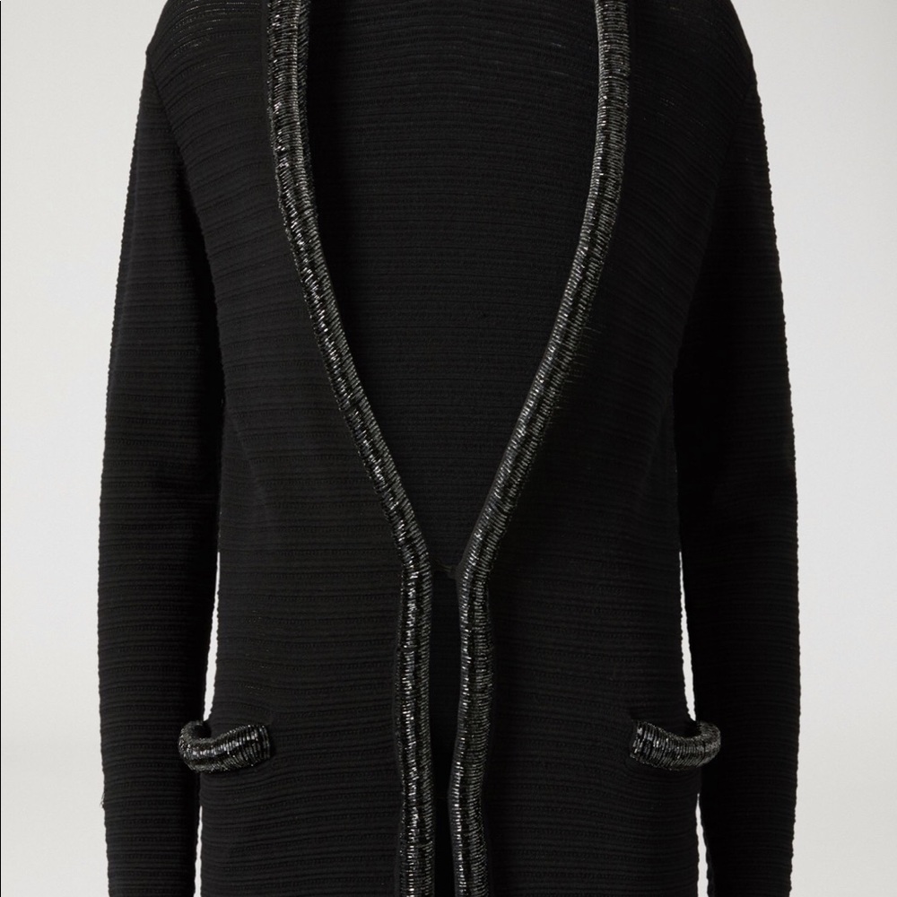 Cardigan with Sequin Trim